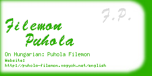 filemon puhola business card